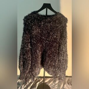 POL Textured Black Sweater